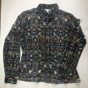 CAbi Long Sleeve Button Down Blouse Size S